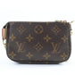 LOUIS VUITTON Accessory pouch M58009 Monogram canvas Brown Mini Pochette Accessoires