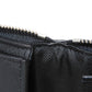 LOUIS VUITTON Long Wallet Purse M30731 Taiga leather (stamped) Noir Grey Trio Color New Zip Around RFID Taiga Zippy Wallet Vertical mens Used Authentic