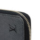 LOUIS VUITTON Long Wallet Purse M30731 Taiga leather (stamped) Noir Grey Trio Color New Zip Around RFID Taiga Zippy Wallet Vertical mens Used Authentic