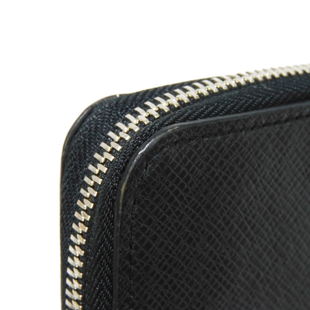 LOUIS VUITTON Long Wallet Purse M30731 Taiga leather (stamped) Noir Grey Trio Color New Zip Around RFID Taiga Zippy Wallet Vertical mens Used Authentic