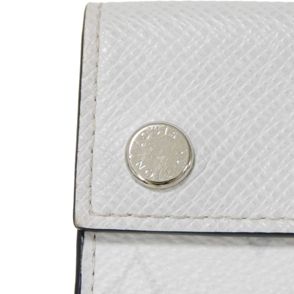 LOUIS VUITTON Tri-fold wallet M67621 Taiga leather x monogram canvas x smooth leather Bron LV Logo Flower White Monogram Discovery compact wallet mens Used Authentic