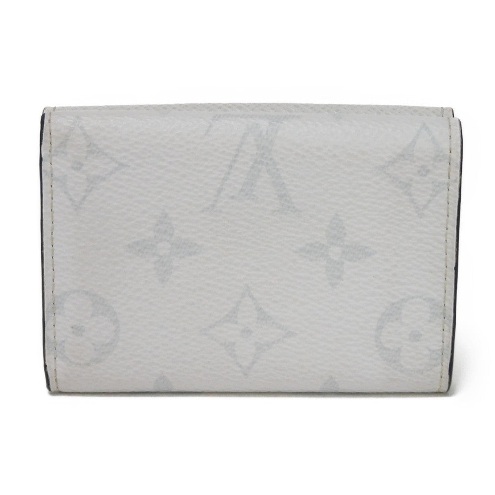 LOUIS VUITTON Tri-fold wallet M67621 Taiga leather x monogram canvas x smooth leather Bron LV Logo Flower White Monogram Discovery compact wallet mens Used Authentic