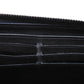 LOUIS VUITTON Long Wallet Purse M61867 Mahina leather (stamped) Noir LV Logo Flower Perforation Punching Black Monogram Mahina Zippy wallet mens(Unisex) Used Authentic