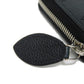 LOUIS VUITTON Long Wallet Purse M61867 Mahina leather (stamped) Noir LV Logo Flower Perforation Punching Black Monogram Mahina Zippy wallet mens(Unisex) Used Authentic