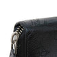 LOUIS VUITTON Long Wallet Purse M61867 Mahina leather (stamped) Noir LV Logo Flower Perforation Punching Black Monogram Mahina Zippy wallet mens(Unisex) Used Authentic
