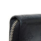 LOUIS VUITTON Long Wallet Purse M61867 Mahina leather (stamped) Noir LV Logo Flower Perforation Punching Black Monogram Mahina Zippy wallet mens(Unisex) Used Authentic