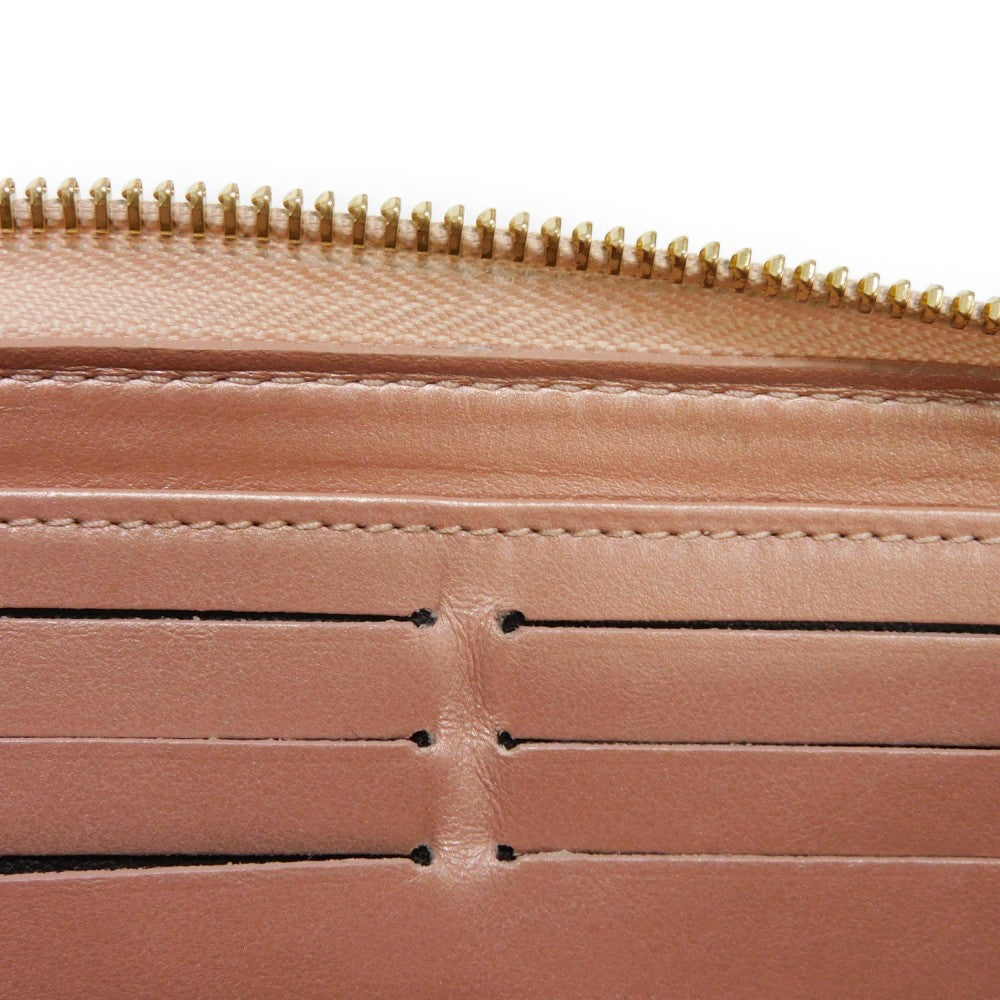 LOUIS VUITTON Long Wallet Purse M81708 Lamb leather (monogram type push) x calf leather Rose gold Monogram emboss Zippy wallet