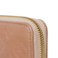 LOUIS VUITTON Long Wallet Purse M81708 Lamb leather (monogram type push) x calf leather Rose gold Monogram emboss Zippy wallet