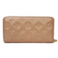 LOUIS VUITTON Long Wallet Purse M81708 Lamb leather (monogram type push) x calf leather Rose gold Monogram emboss Zippy wallet