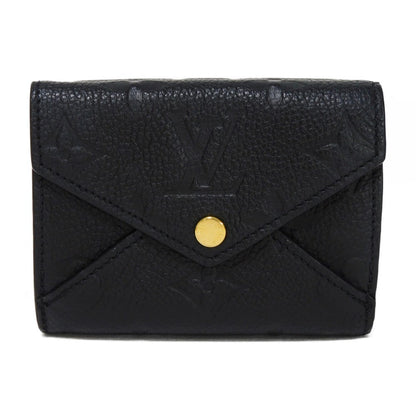 LOUIS VUITTON Tri-fold wallet M82133 Implant leather (monogram embossed) Noir LV logo embossed RFID IC chip Monogram Unplant Portefeuille Celeste unisex(Unisex) Used Authentic