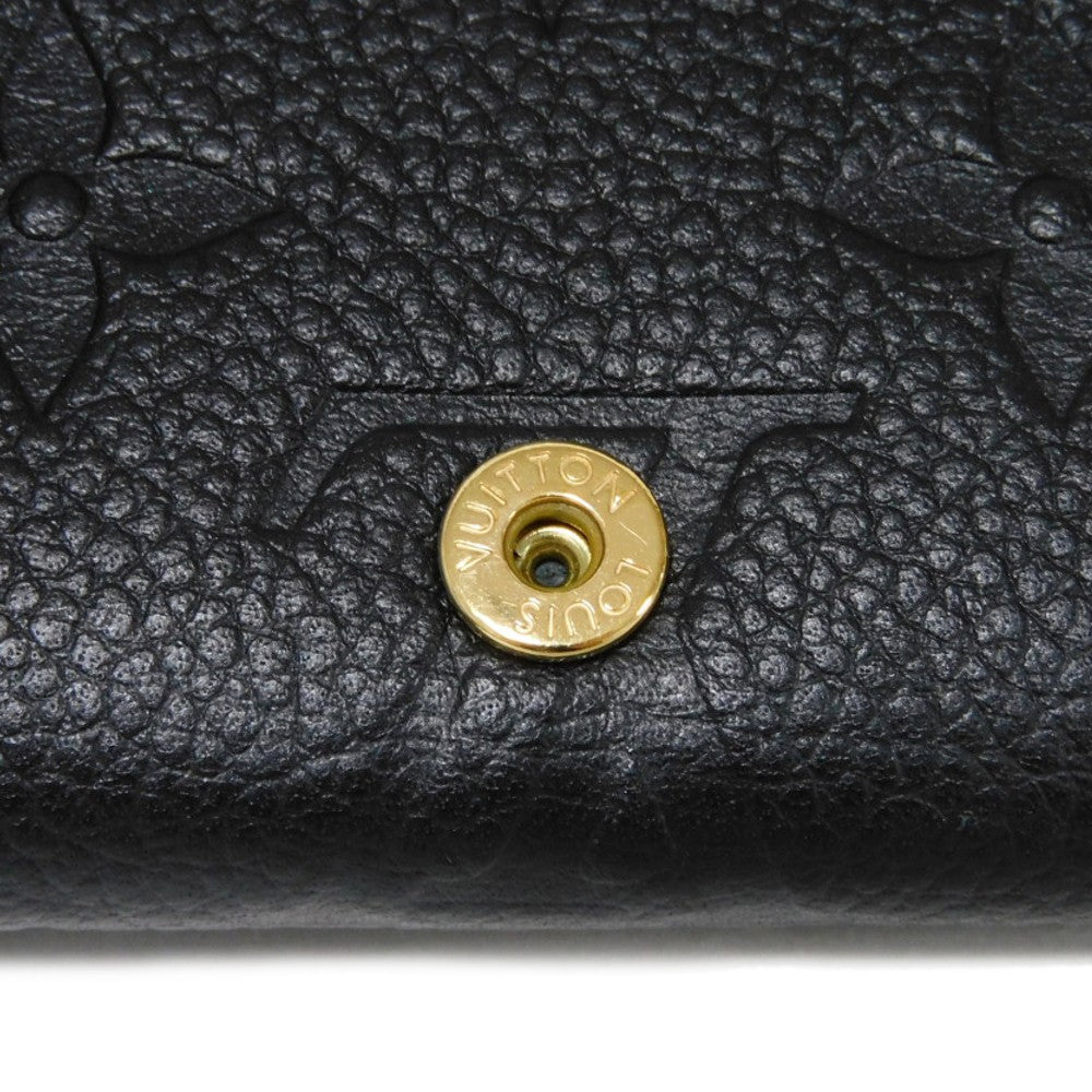 LOUIS VUITTON Tri-fold wallet M82133 Implant leather (monogram embossed) Noir LV logo embossed RFID IC chip Monogram Unplant Portefeuille Celeste unisex(Unisex) Used Authentic
