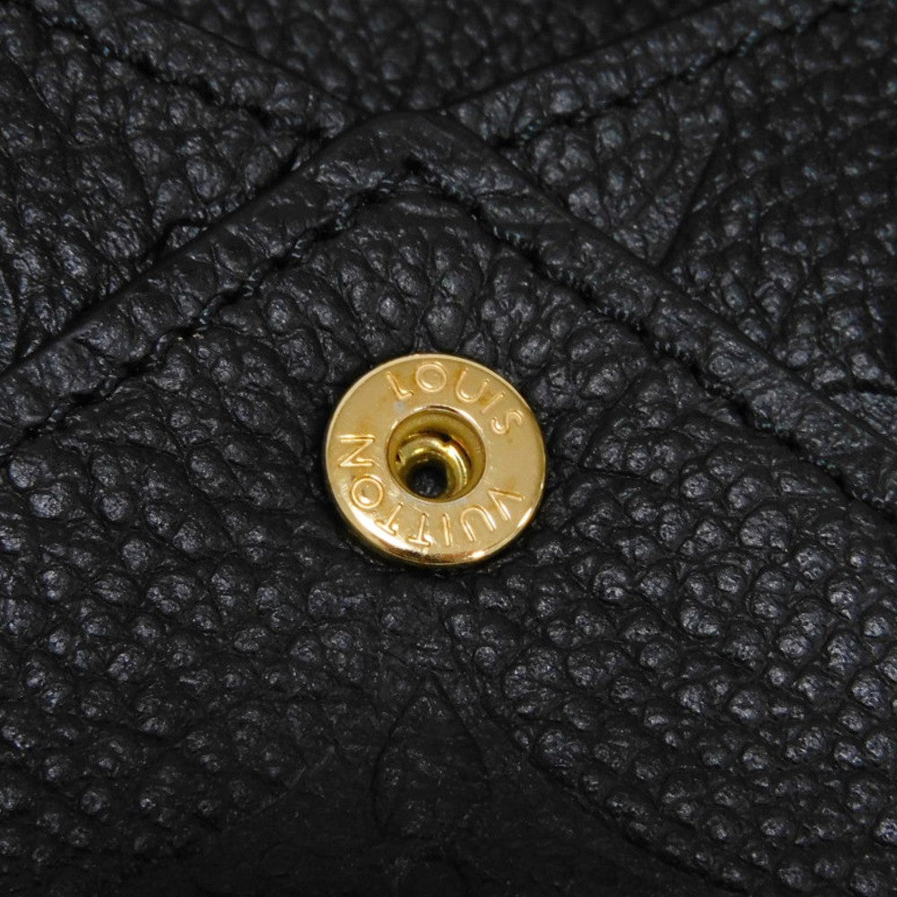LOUIS VUITTON Tri-fold wallet M82133 Implant leather (monogram embossed) Noir LV logo embossed RFID IC chip Monogram Unplant Portefeuille Celeste unisex(Unisex) Used Authentic