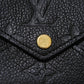 LOUIS VUITTON Tri-fold wallet M82133 Implant leather (monogram embossed) Noir LV logo embossed RFID IC chip Monogram Unplant Portefeuille Celeste unisex(Unisex) Used Authentic