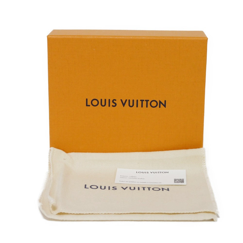 LOUIS VUITTON Tri-fold wallet M82133 Implant leather (monogram embossed) Noir LV logo embossed RFID IC chip Monogram Unplant Portefeuille Celeste unisex(Unisex) Used Authentic