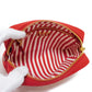 PRADA Clutch bag 1NA021 20L F0N50 cotton Rosso Red Stripe Unused logo Canapa pouch unisex(Unisex) Used Authentic