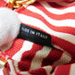 PRADA Clutch bag 1NA021 20L F0N50 cotton Rosso Red Stripe Unused logo Canapa pouch unisex(Unisex) Used Authentic