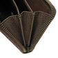 GUCCI Coin case 429232 GG Supreme canvas (polyurethane processing) x Calfskin leather beige Chevron Web Stripe Green GG Supreme compact zip around wallet unisex(Unisex) Used Authentic