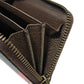 GUCCI Coin case 429232 GG Supreme canvas (polyurethane processing) x Calfskin leather beige Chevron Web Stripe Green GG Supreme compact zip around wallet unisex(Unisex) Used Authentic