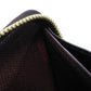 LOUIS VUITTON Long Wallet Purse N41661 Damier canvas x grain leather (embossed) Ebene logo brown new zip around checkered pattern louis vuitton Damier Zippy wallet unisex(Unisex) Used Authentic