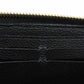 LOUIS VUITTON Long Wallet Purse M60171 Implant leather (monogram embossed) Noir LV Logo Black Zip Around Monogram Unplant Portefeuille Clemence unisex(Unisex) Used Authentic