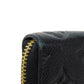 LOUIS VUITTON Long Wallet Purse M60171 Implant leather (monogram embossed) Noir LV Logo Black Zip Around Monogram Unplant Portefeuille Clemence unisex(Unisex) Used Authentic