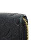 LOUIS VUITTON Long Wallet Purse M60171 Implant leather (monogram embossed) Noir LV Logo Black Zip Around Monogram Unplant Portefeuille Clemence unisex(Unisex) Used Authentic