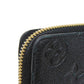 LOUIS VUITTON Long Wallet Purse M60171 Implant leather (monogram embossed) Noir LV Logo Black Zip Around Monogram Unplant Portefeuille Clemence unisex(Unisex) Used Authentic