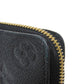 LOUIS VUITTON Long Wallet Purse M60171 Implant leather (monogram embossed) Noir LV Logo Black Zip Around Monogram Unplant Portefeuille Clemence unisex(Unisex) Used Authentic