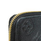 LOUIS VUITTON Long Wallet Purse M60171 Implant leather (monogram embossed) Noir LV Logo Black Zip Around Monogram Unplant Portefeuille Clemence unisex(Unisex) Used Authentic