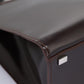 CELINE Hand Bag Leather Two Way Dark Brown Gold