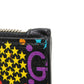 GUCCI Clutch bag 601087 H20BN 1058 GG psychedelic canvas x calf leather (embossed) multicolor Star Double G Black Handle Strap Business Bag GG Psychedelic Pouch mens Used Authentic