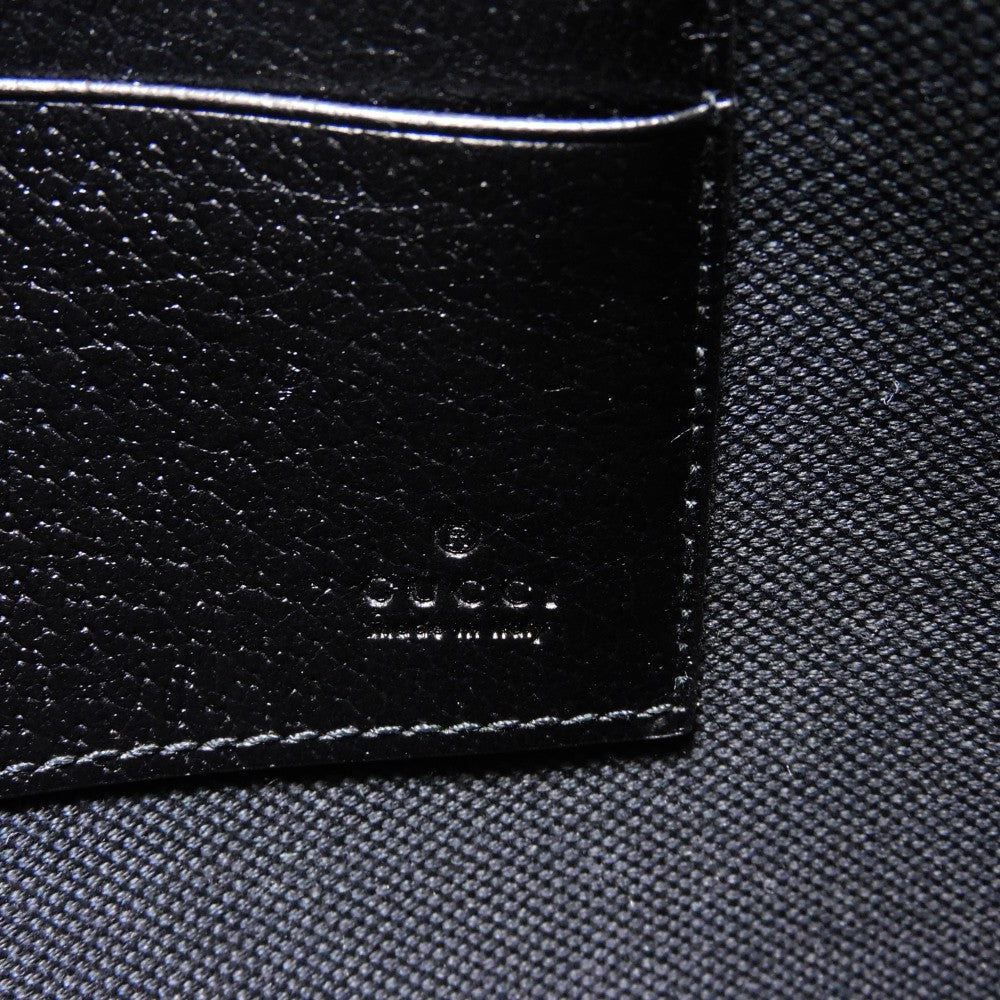 GUCCI Clutch bag 601087 H20BN 1058 GG psychedelic canvas x calf leather (embossed) multicolor Star Double G Black Handle Strap Business Bag GG Psychedelic Pouch mens Used Authentic