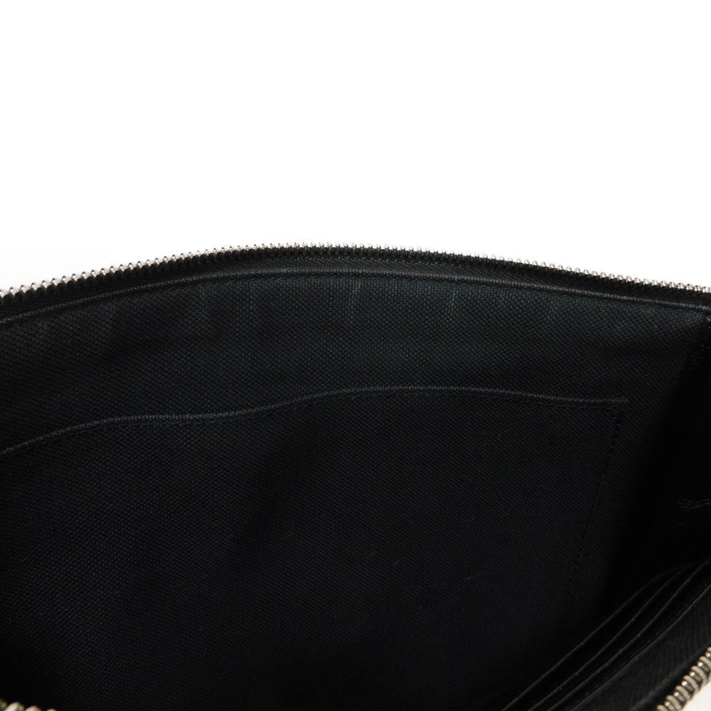 GUCCI Clutch bag 601087 H20BN 1058 GG psychedelic canvas x calf leather (embossed) multicolor Star Double G Black Handle Strap Business Bag GG Psychedelic Pouch mens Used Authentic