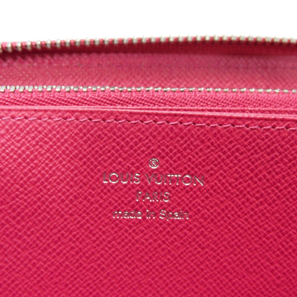 LOUIS VUITTON Long Wallet Purse M62580 Epi leather x grain leather Freesia LV logo embossed pink new zip around bag in good condition Epi Zippy wallet Women Used Authentic
