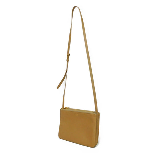CELINE Shoulder Bag 187603BEB.02BA Smooth lambskin Light camel Foil-stamped brown lambskin crossbody 3-piece pouch New logo Trio Small Women(Unisex) Used Authentic