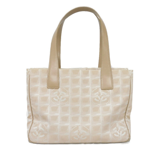 CHANEL Tote Bag A20457 Nylon jacquard x calfskin beige CC Mark Nylon Jacquard Calfskin 8th Series COCO Mark New Travel Line Tote PM unisex(Unisex) Used Authentic