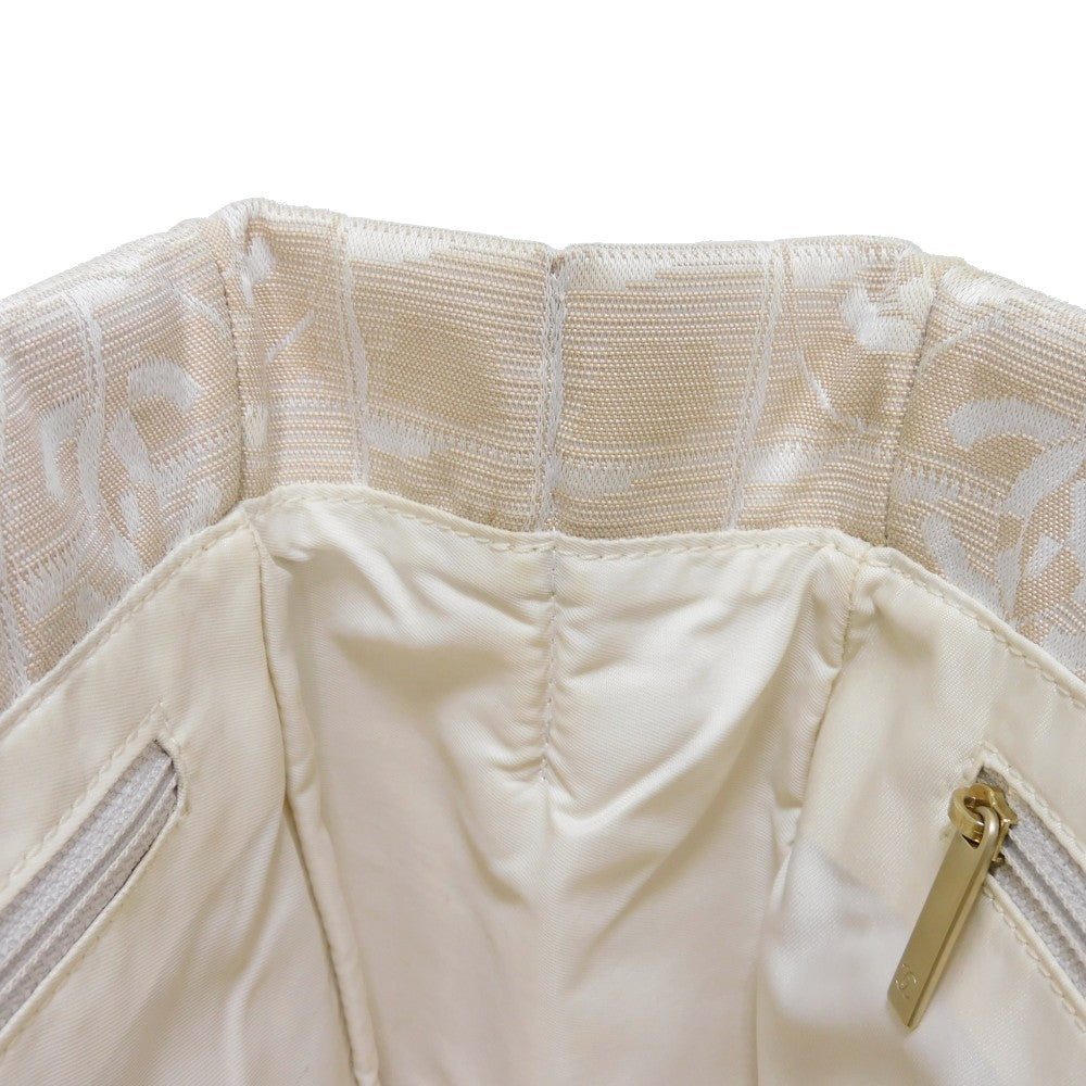 CHANEL Tote Bag A20457 Nylon jacquard x calfskin beige CC Mark Nylon Jacquard Calfskin 8th Series COCO Mark New Travel Line Tote PM unisex(Unisex) Used Authentic