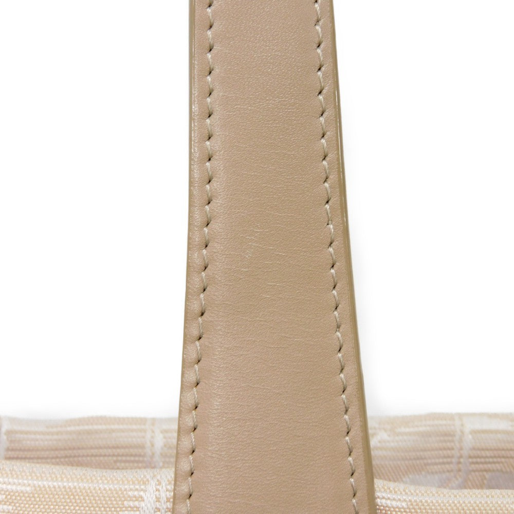 CHANEL Tote Bag A20457 Nylon jacquard x calfskin beige CC Mark Nylon Jacquard Calfskin 8th Series COCO Mark New Travel Line Tote PM unisex(Unisex) Used Authentic