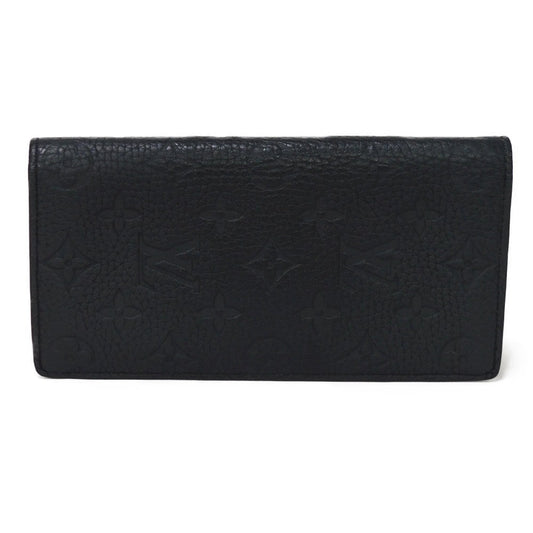 LOUIS VUITTON Long Wallet Purse M69038 Taurillon Clemence leather (monogram embossed) Noir New Bifold Wallet Long Wallet Purse Black Current RFID IC Chip Monogram Taurillon Clemence Portefeuille Braza mens Used Authentic