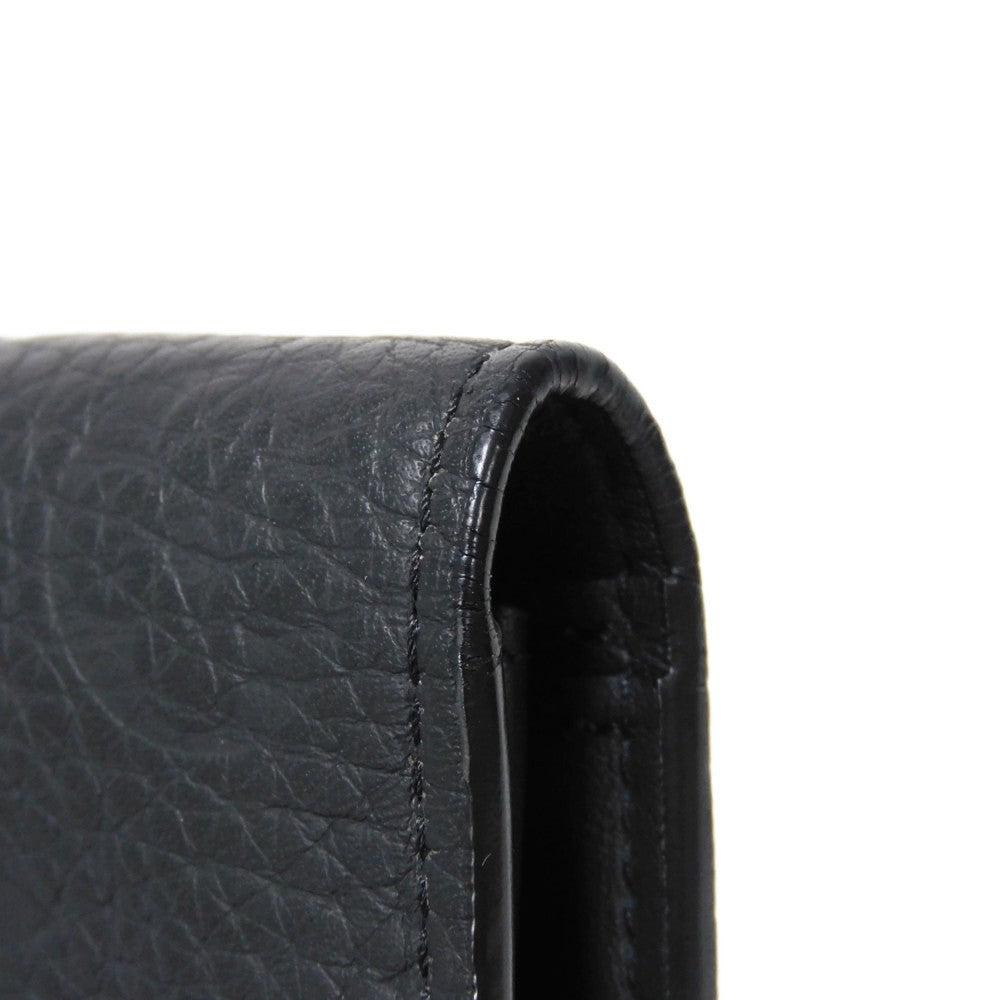 LOUIS VUITTON Long Wallet Purse M69038 Taurillon Clemence leather (monogram embossed) Noir New Bifold Wallet Long Wallet Purse Black Current RFID IC Chip Monogram Taurillon Clemence Portefeuille Braza mens Used Authentic