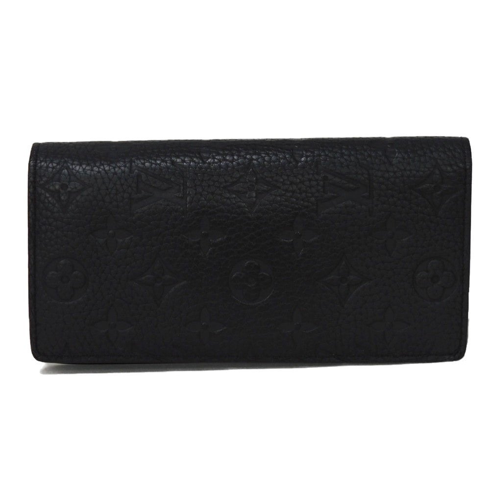 LOUIS VUITTON Long Wallet Purse M69038 Taurillon Clemence leather (monogram embossed) Noir New Bifold Wallet Long Wallet Purse Black Current RFID IC Chip Monogram Taurillon Clemence Portefeuille Braza mens Used Authentic