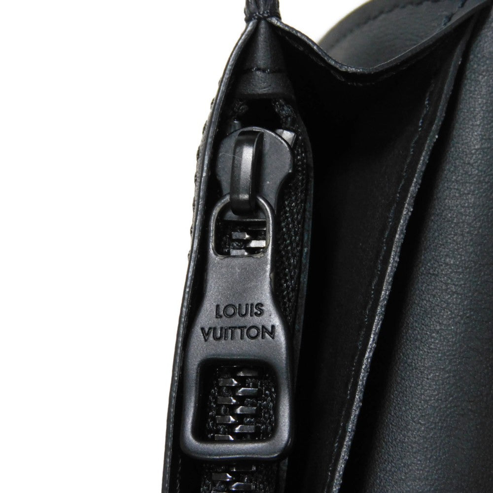 LOUIS VUITTON Long Wallet Purse M69038 Taurillon Clemence leather (monogram embossed) Noir New Bifold Wallet Long Wallet Purse Black Current RFID IC Chip Monogram Taurillon Clemence Portefeuille Braza mens Used Authentic