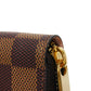 LOUIS VUITTON Long Wallet Purse N60046 Damier canvas x grain leather Rose valerine Good condition logo brown pink new Zip Around Damier Zippy wallet Women Used Authentic