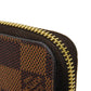 LOUIS VUITTON Long Wallet Purse N60046 Damier canvas x grain leather Rose valerine Good condition logo brown pink new Zip Around Damier Zippy wallet Women Used Authentic