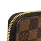 LOUIS VUITTON Long Wallet Purse N60046 Damier canvas x grain leather Rose valerine Good condition logo brown pink new Zip Around Damier Zippy wallet Women Used Authentic