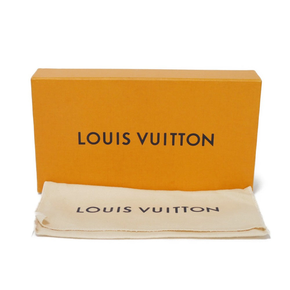 LOUIS VUITTON Long Wallet Purse N60046 Damier canvas x grain leather Rose valerine Good condition logo brown pink new Zip Around Damier Zippy wallet Women Used Authentic