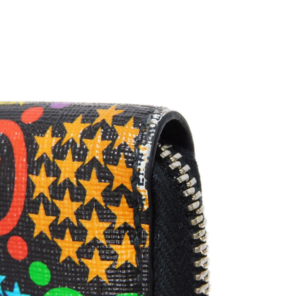 GUCCI Coin case 601095 H20BN 1058 GG psychedelic canvas x calf leather (embossed) multicolor Zip Around GG psychedelic compact zip around wallet mens Used Authentic