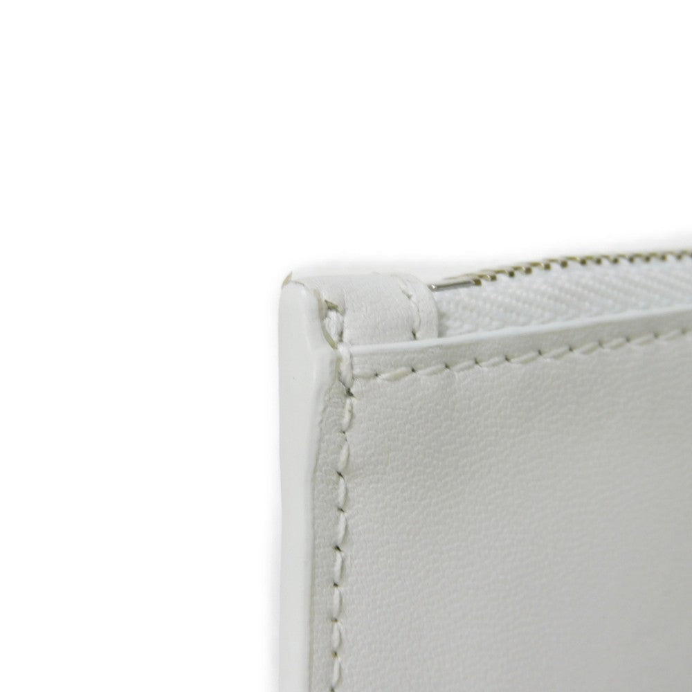 BALENCIAGA Coin case 594548 1I373 9064  Smooth scarf skin white New logo Cash Card Case Strap mens(Unisex) Used Authentic