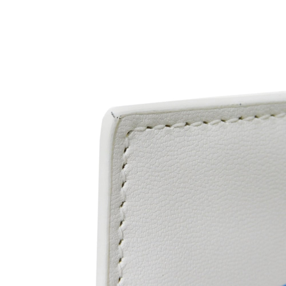 BALENCIAGA Coin case 594548 1I373 9064  Smooth scarf skin white New logo Cash Card Case Strap mens(Unisex) Used Authentic