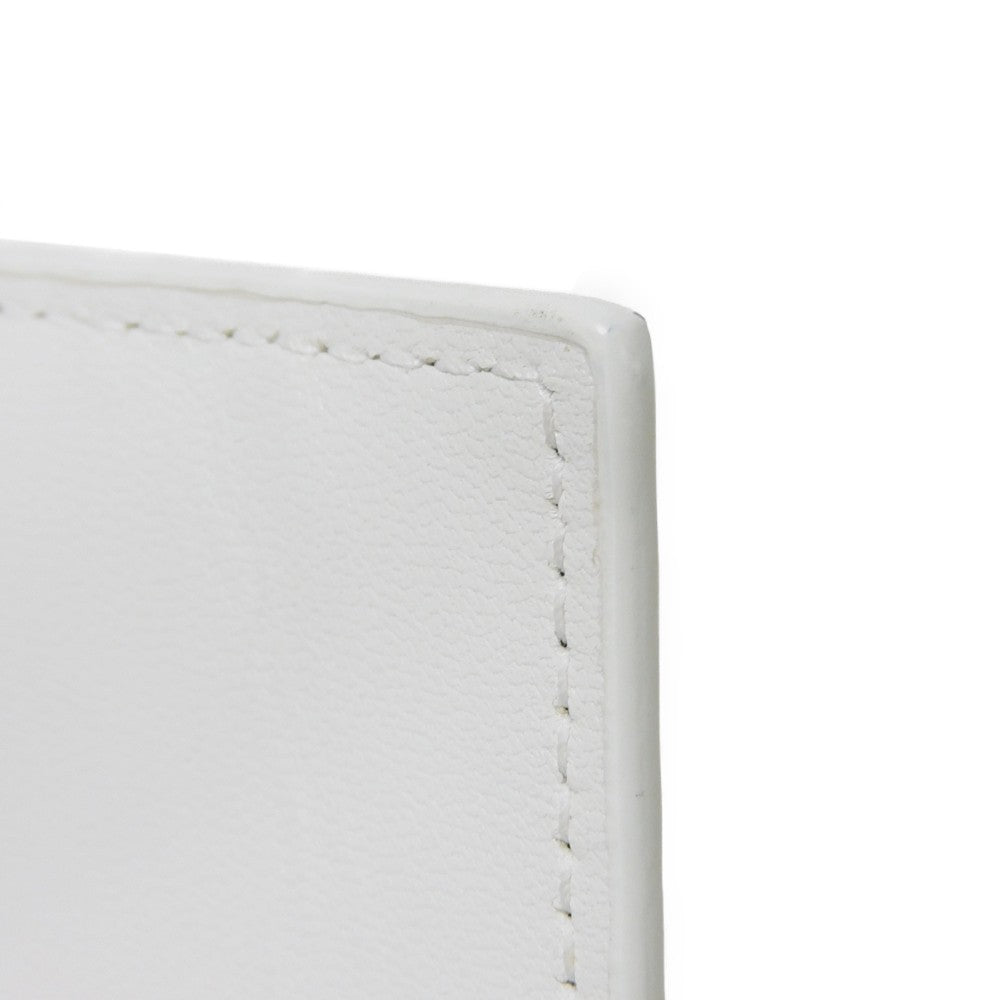 BALENCIAGA Coin case 594548 1I373 9064  Smooth scarf skin white New logo Cash Card Case Strap mens(Unisex) Used Authentic
